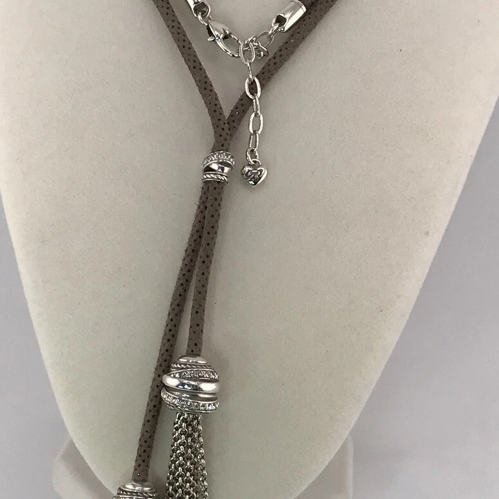 Brighton Elegant Silver and Brown Necklace